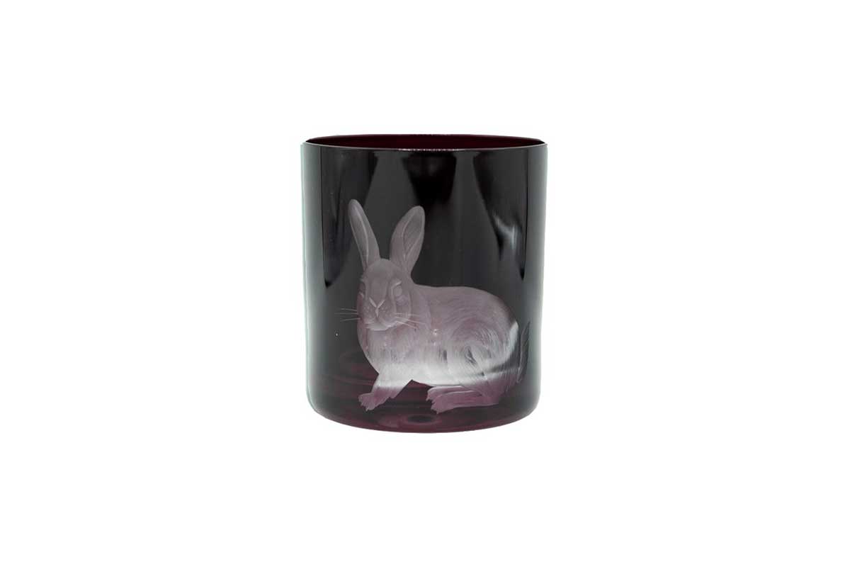 purple drinking glass