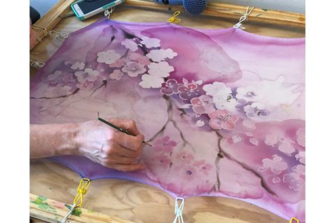 cherry blossom art piece