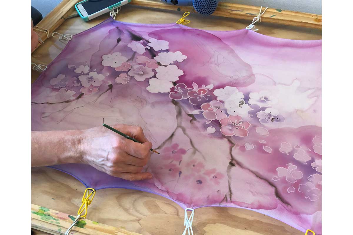 cherry blossom art piece
