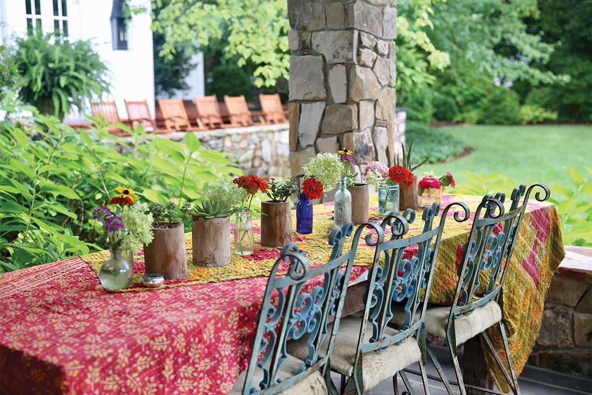 outdoor table at garden week