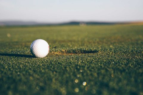 golf ball on course