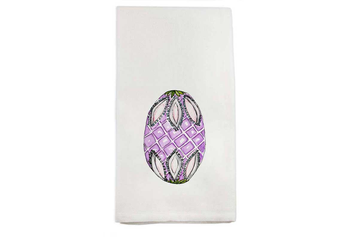 easter egg tea towel