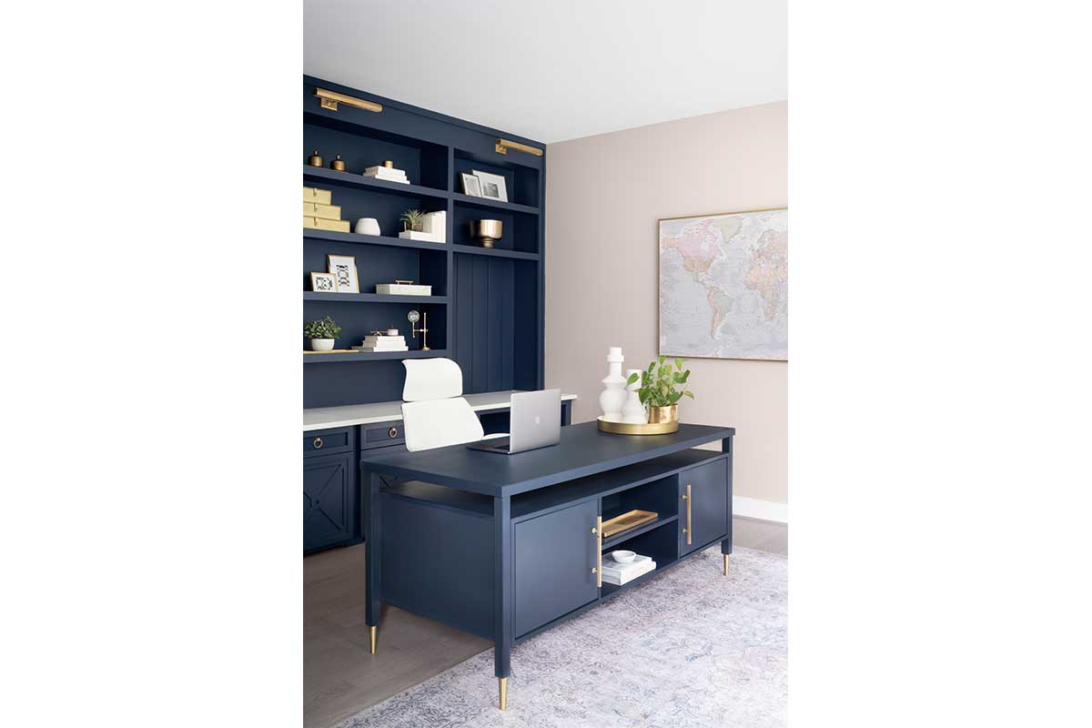 blue office furniture