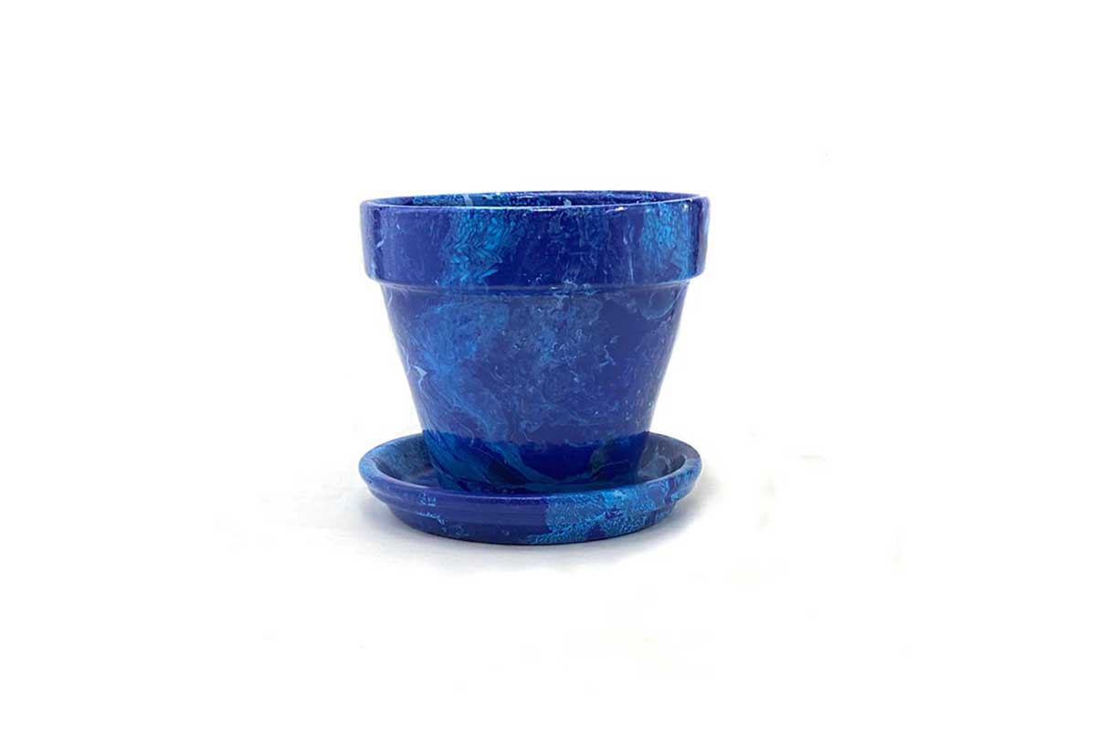 blue planter