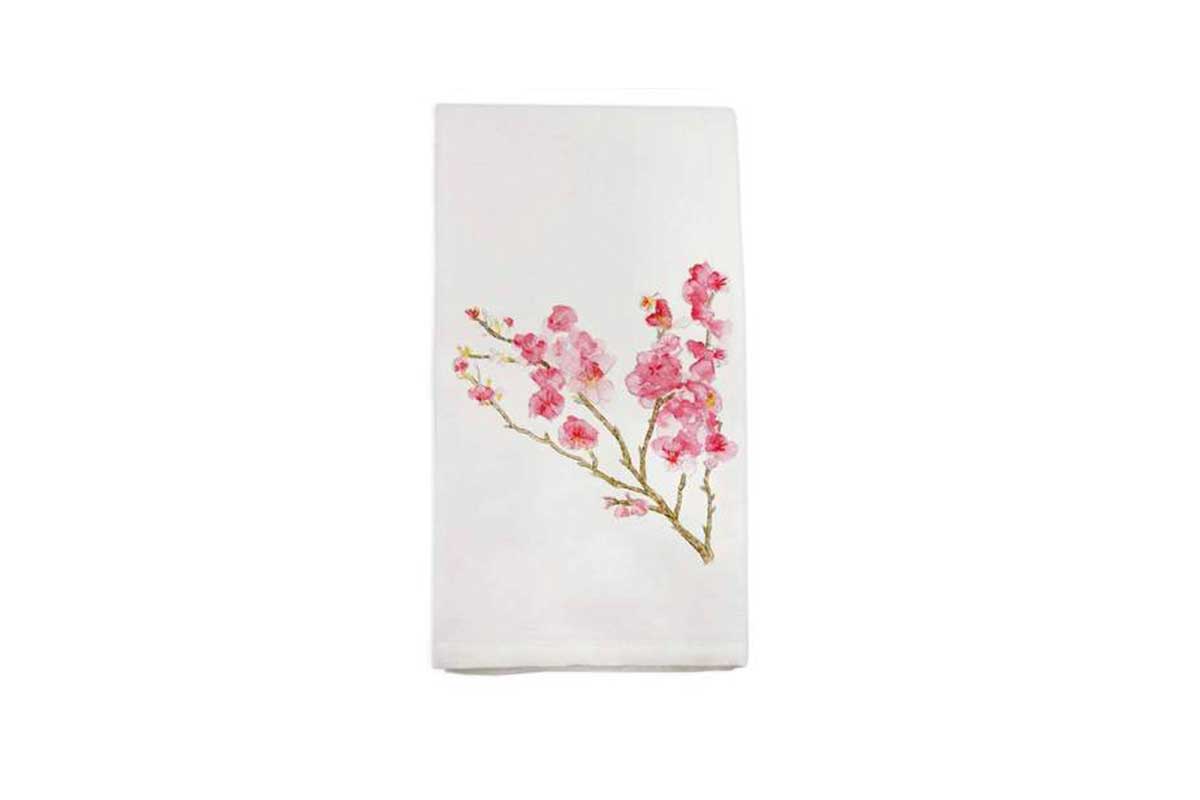 cherry blossom tea towel