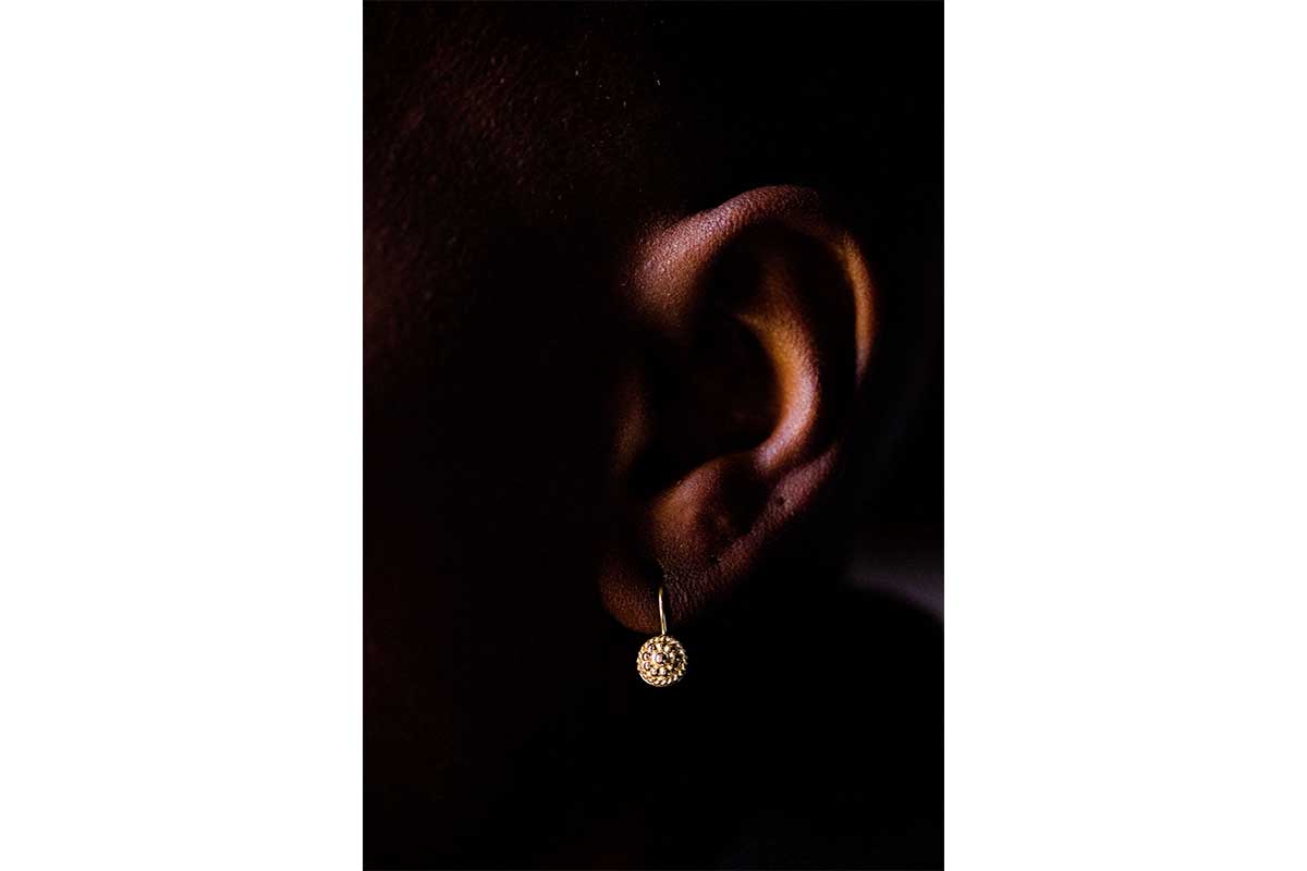 rosette earring
