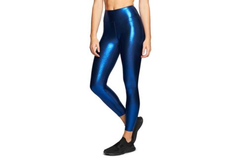 shiny blue leggings