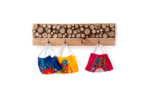 wood mask rack