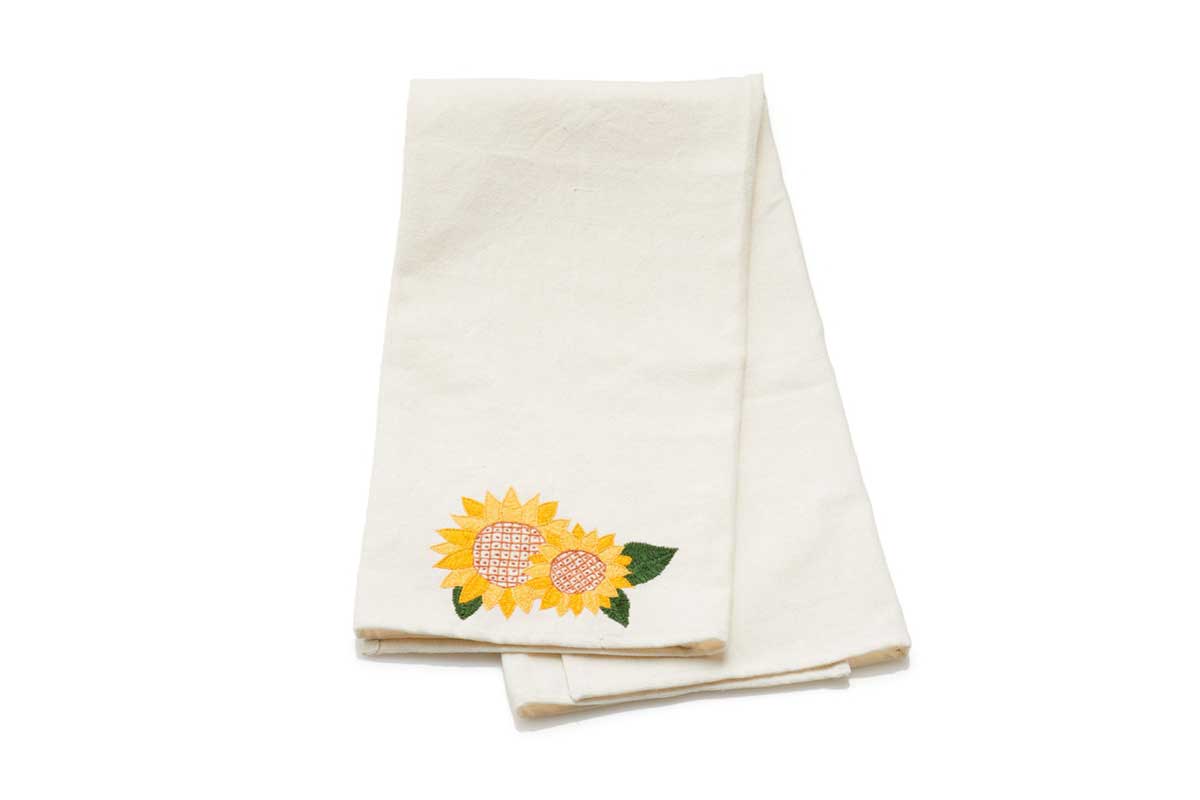 sunflower tea towel