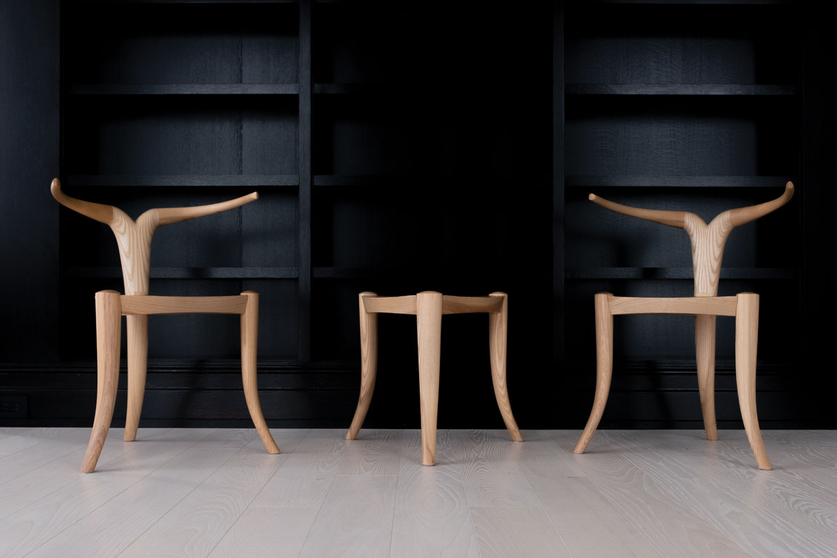Nyala stool and chairs