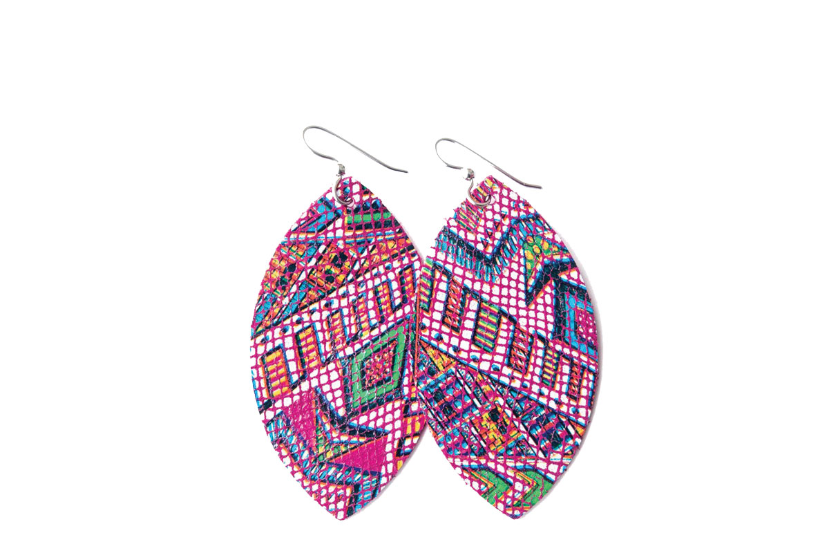 pink earrings