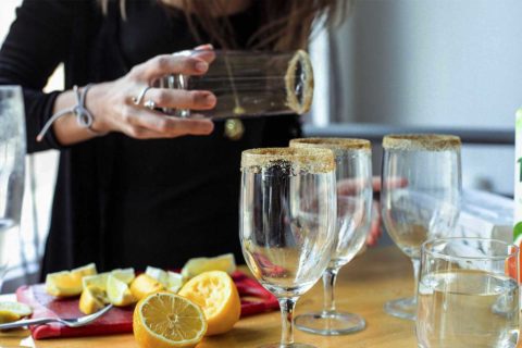 cocktail glasses