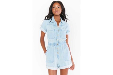 denim romper