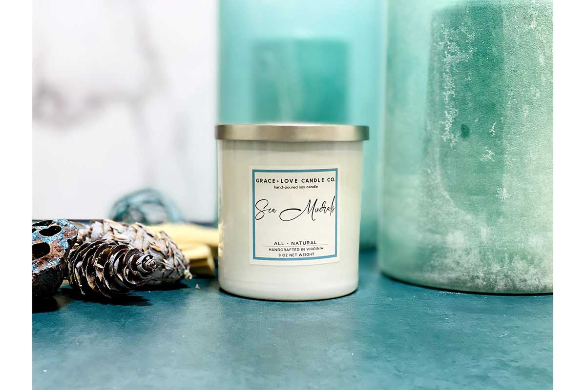 sea mineral candle