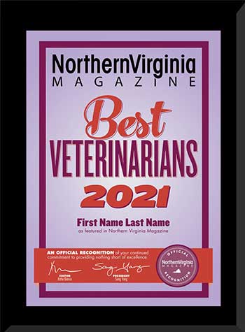 2021 best vets plaque