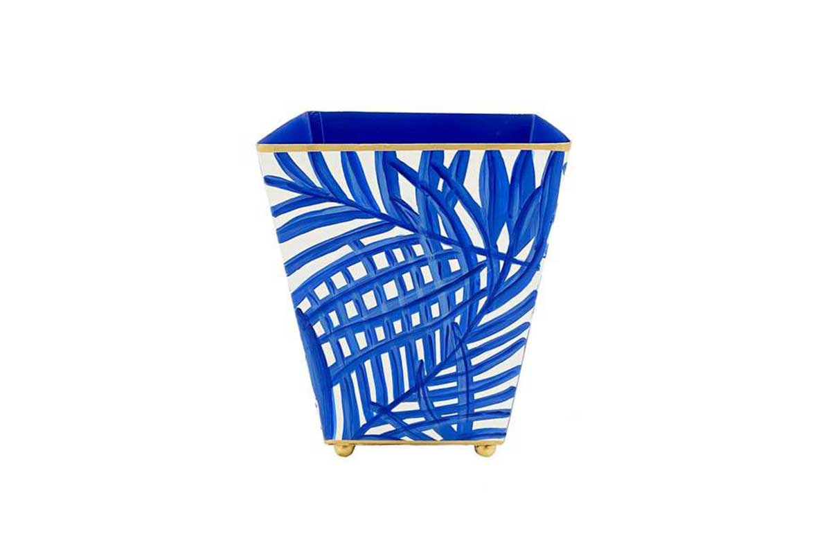 blue palm pot