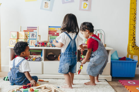 children playing with toys