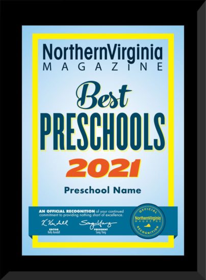 2021 best preschools plaque