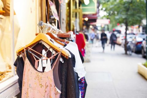rack of clothes
