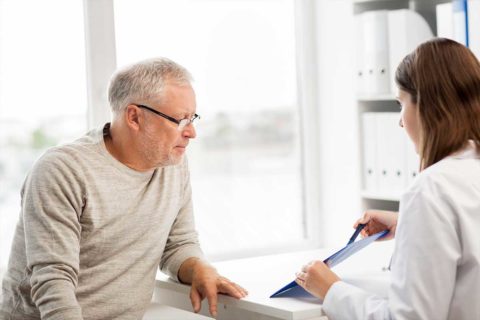 man meeting with doctor