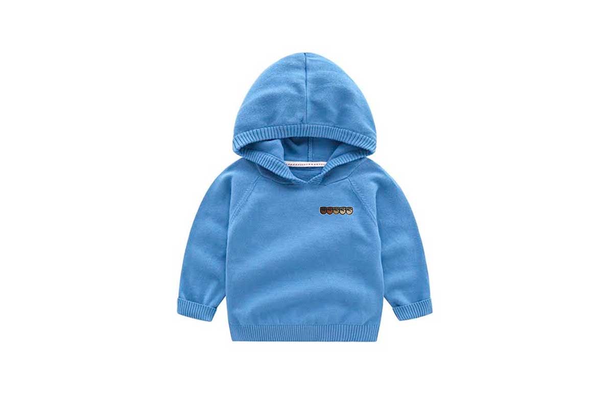 blue hoodie