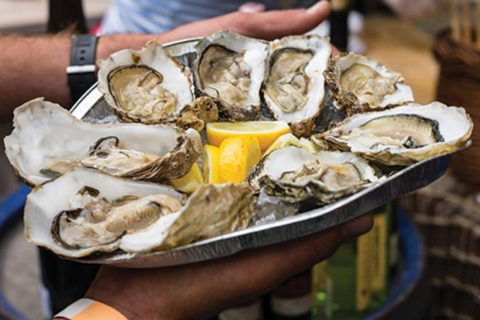 plate of oysers