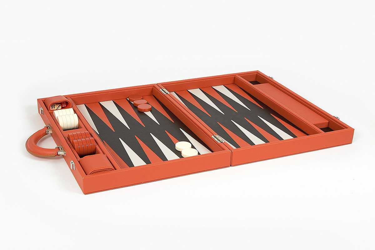 orange backgammon board