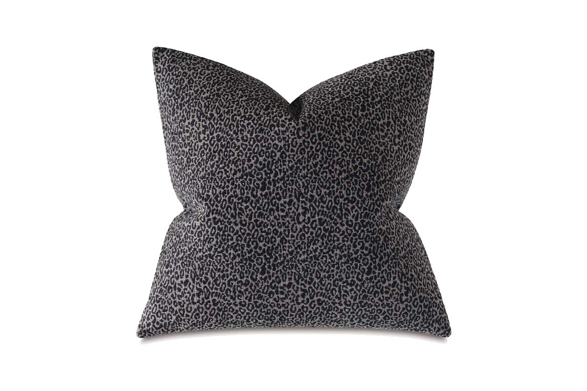 black animal print pillow