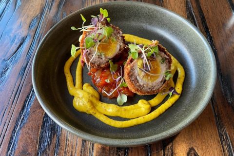 Scotch eggs at Hawk & Griffin
