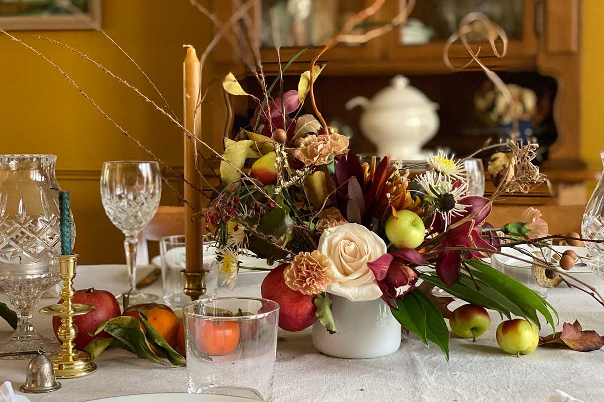 holiday flower arrangement