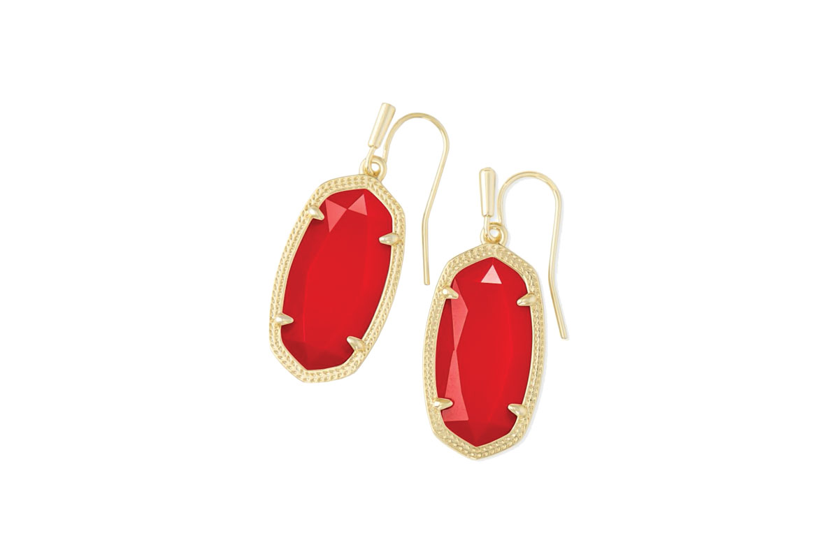 red earrings