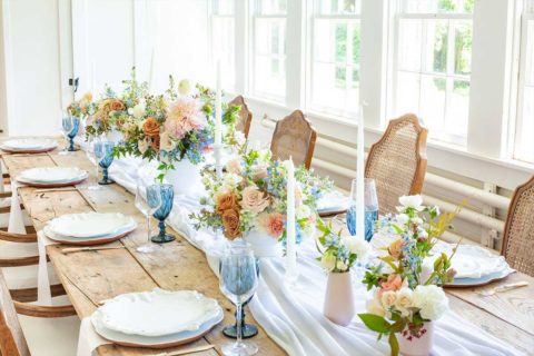 floral centerpieces at party