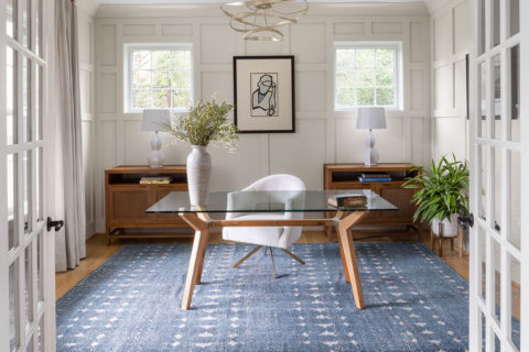 white office with chair and desk
