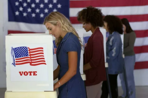 People voting