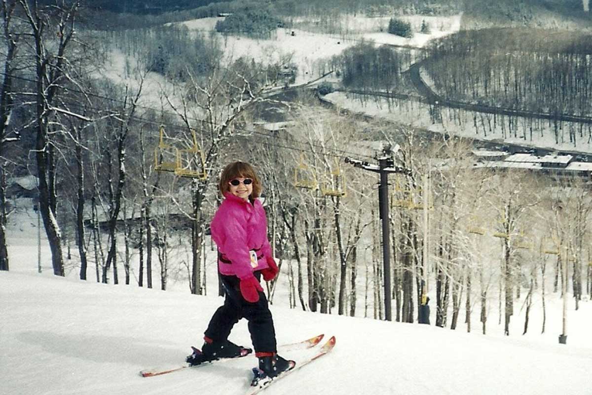 ashley caldwell skiing as a child