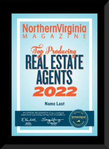 2022 top producing real estate agent plaque