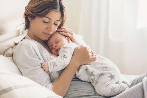 mom and baby