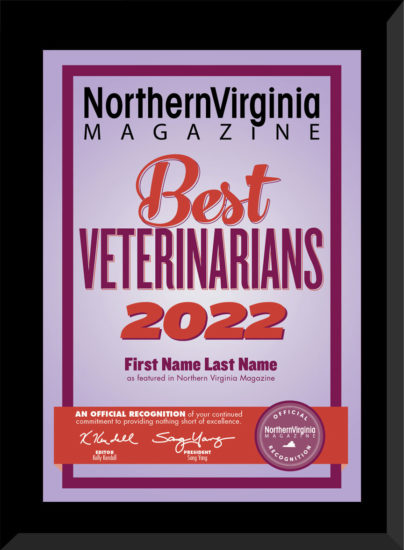 2022 best vets plaque