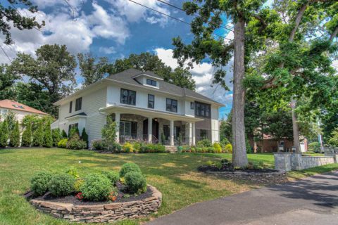 white craftsman home falls church