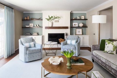 light colored living room