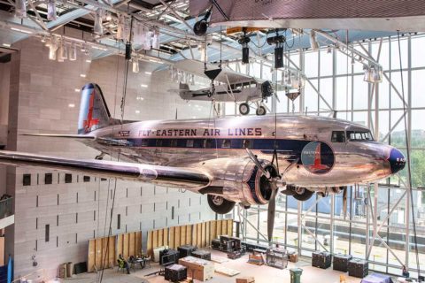 eastern air lines silver plane