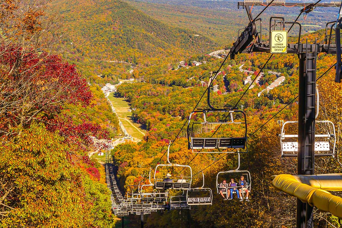 chairlift during autumn