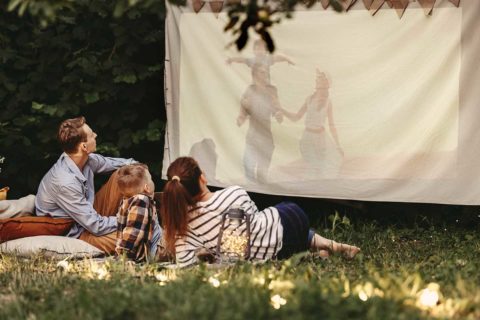 outdoor movie screening