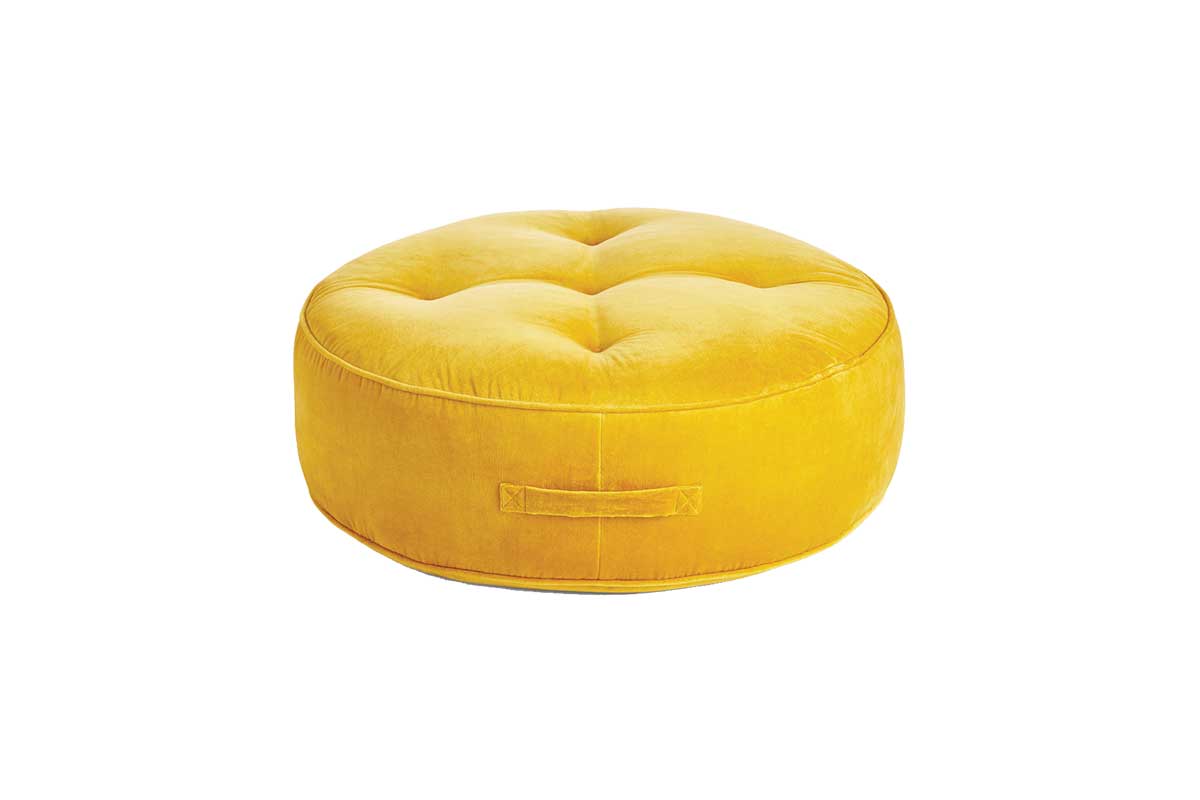 yellow pouf