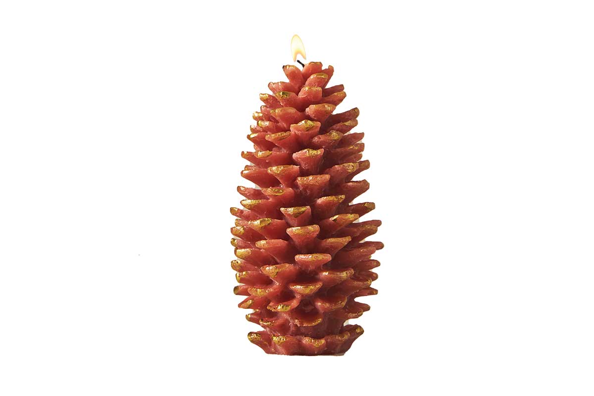 pinecone candle