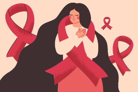breast cancer ribbon illustration