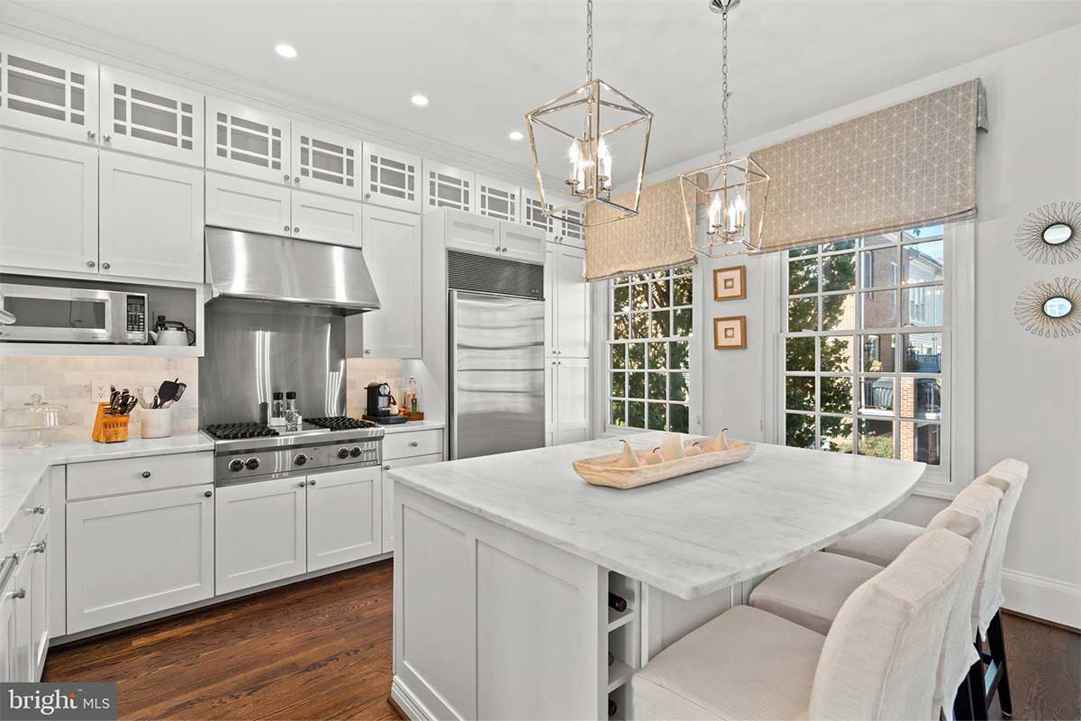 white kitchen space