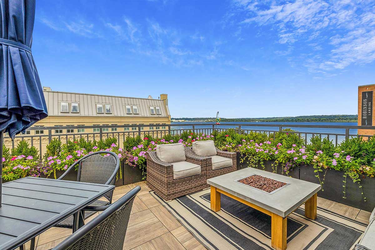 terrace with view of potomac river