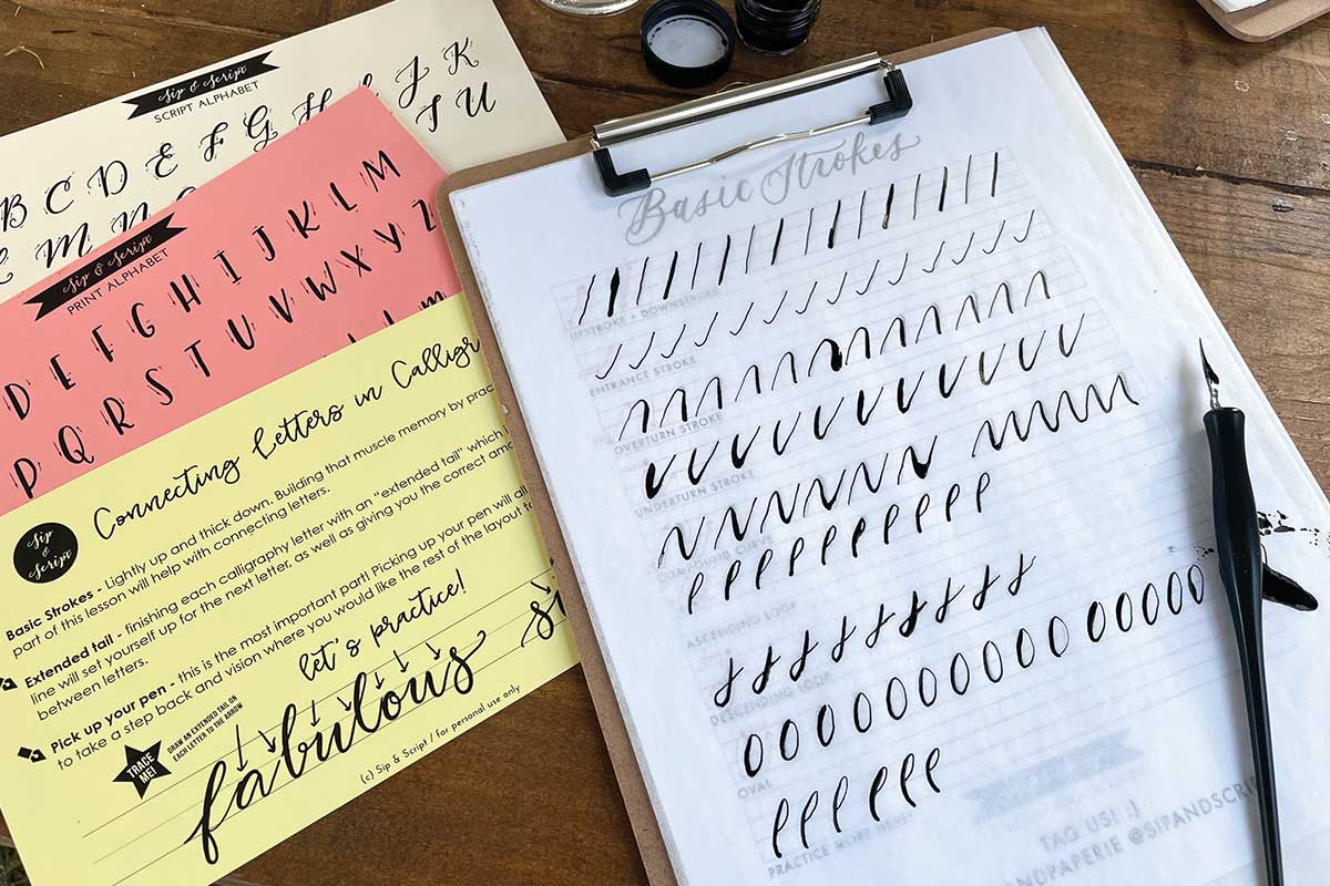calligraphy worksheet
