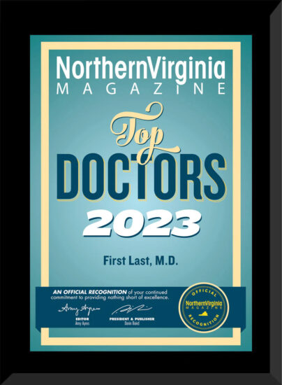 2023 top doctors plaque